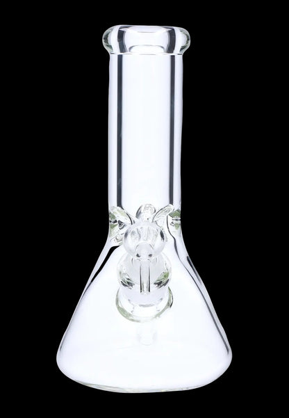 Clear glass water pipe (bong) isolated on a white background.
