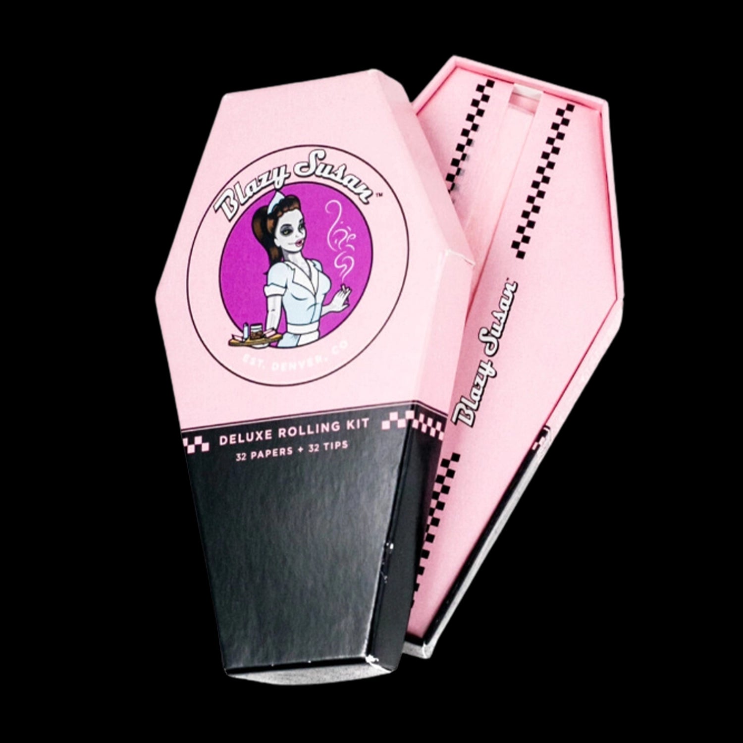 Blazy Susan Pink Rolling Paper Coffin Kit