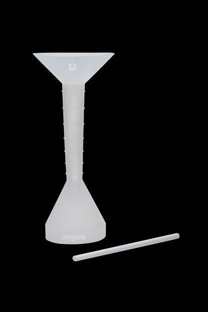 White glass cannabis water pipe with a removable downstem.