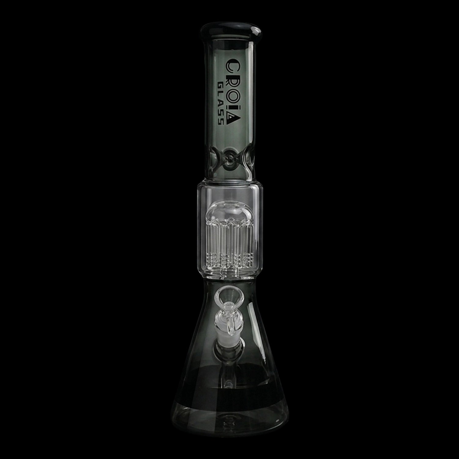 Croia Glass 15" Beaker Bong with Tree Perc and Ice Catcher | Croia Glass