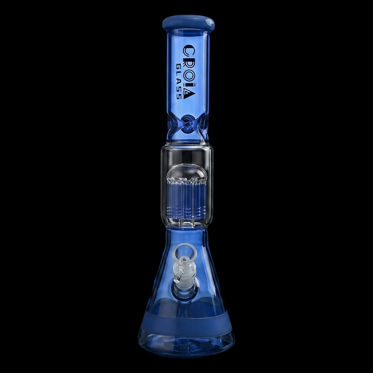 Croia Glass 15" Beaker Bong with Tree Perc and Ice Catcher | Croia Glass