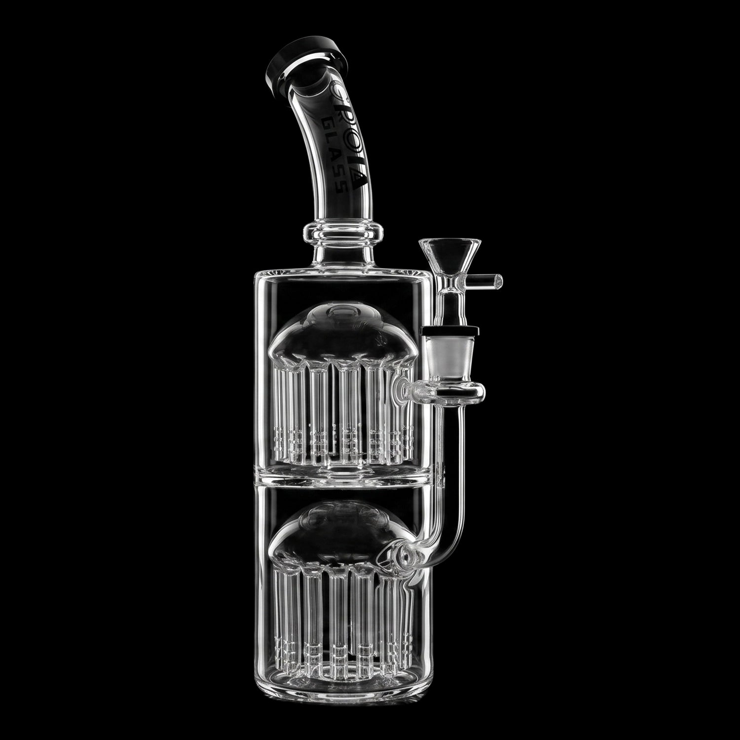Croia Glass 11" Double Tree Perc Scientific Glass Bong | Croia Glass