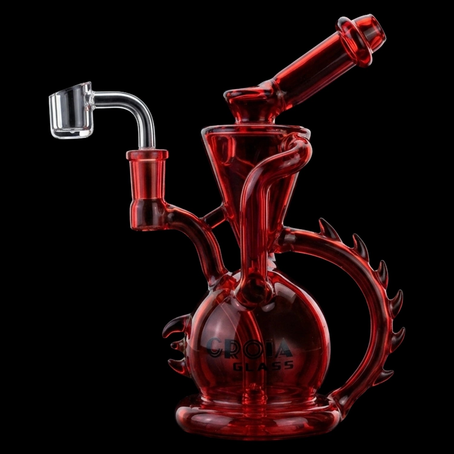 Croia Glass 10" Dragon Spine Recycler Dab Rig | Croia Glass
