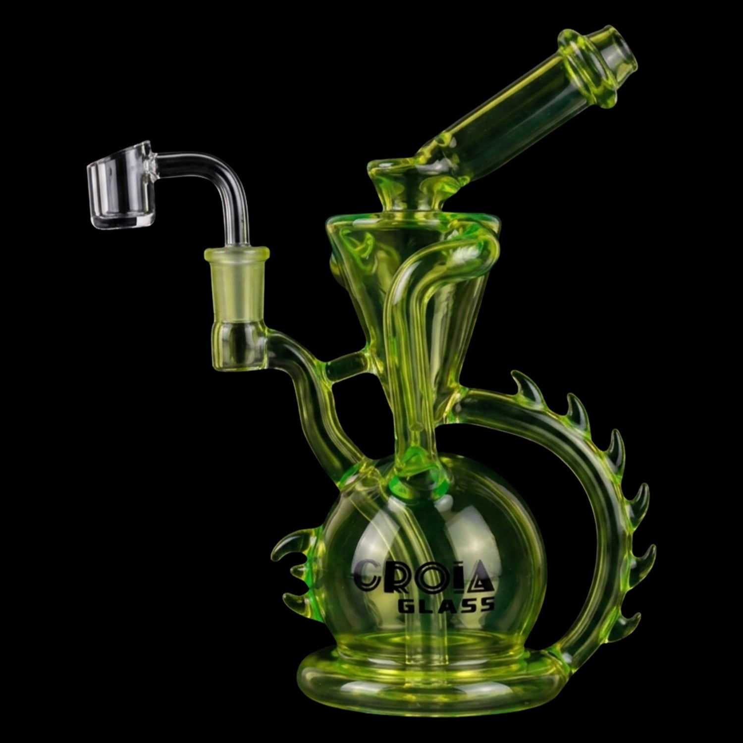 Croia Glass 10" Dragon Spine Recycler Dab Rig | Croia Glass