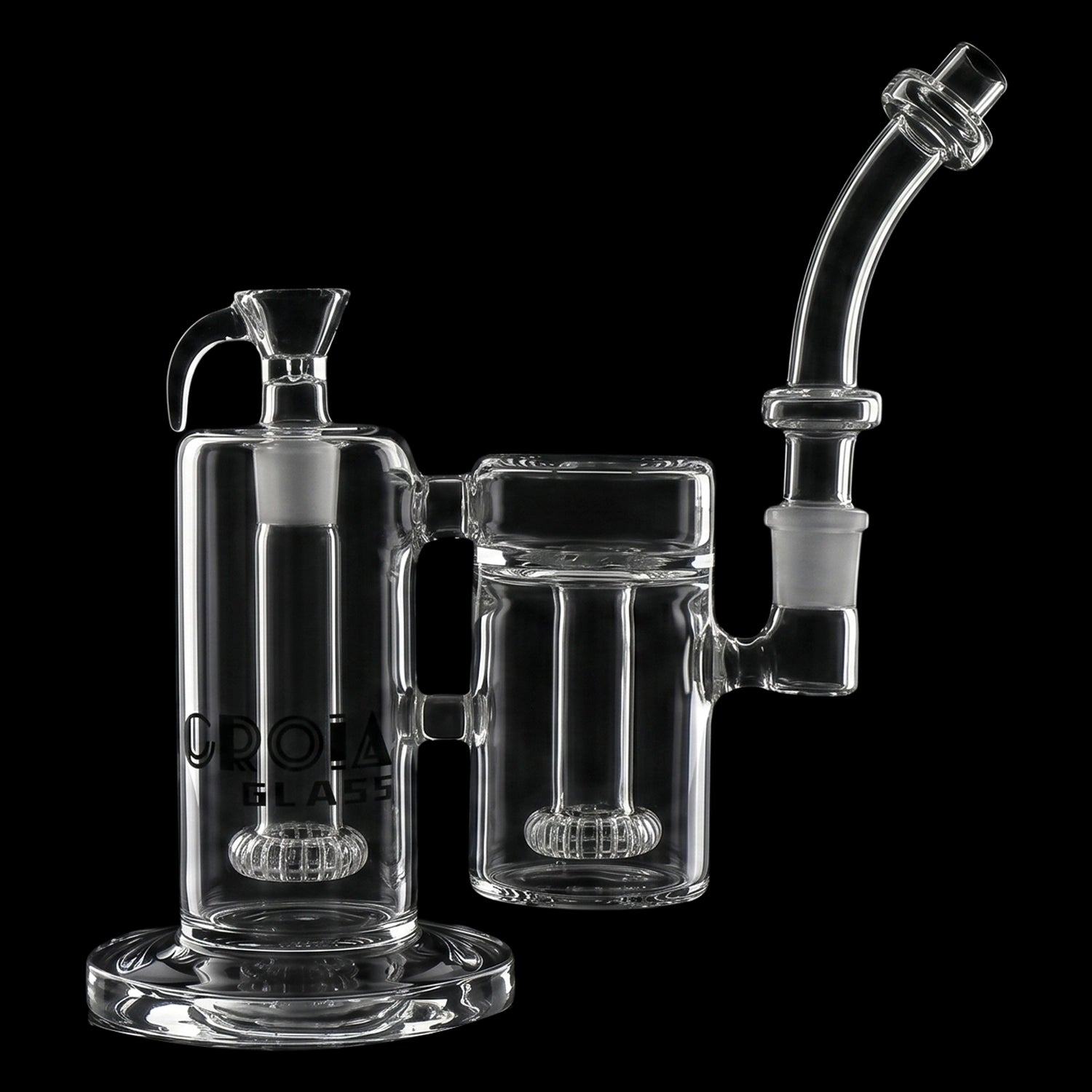 Croia Glass 10" Dual-Chamber External Recycler Bong | Croia Glass