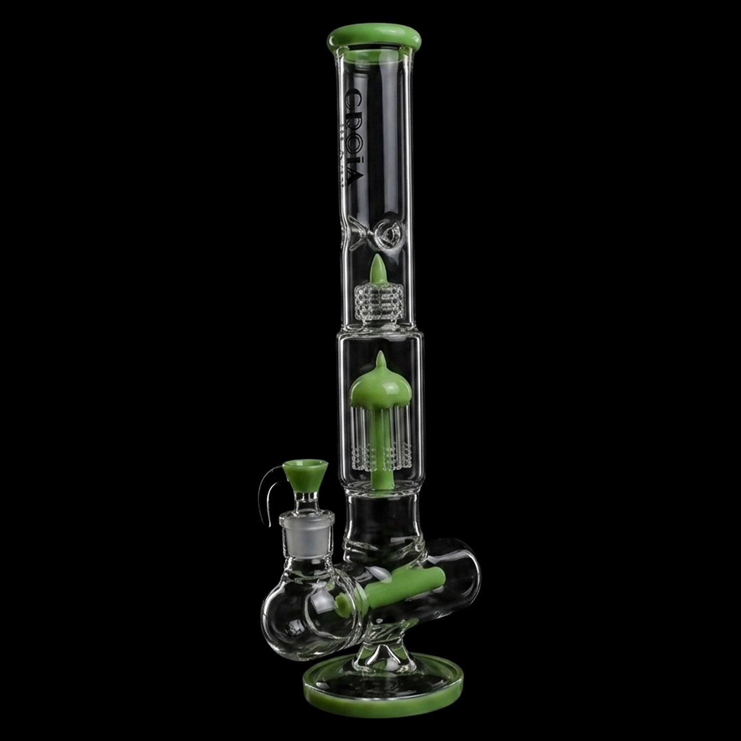 Croia Glass 17" Triple Perc Scientific Glass Bong | Croia Glass