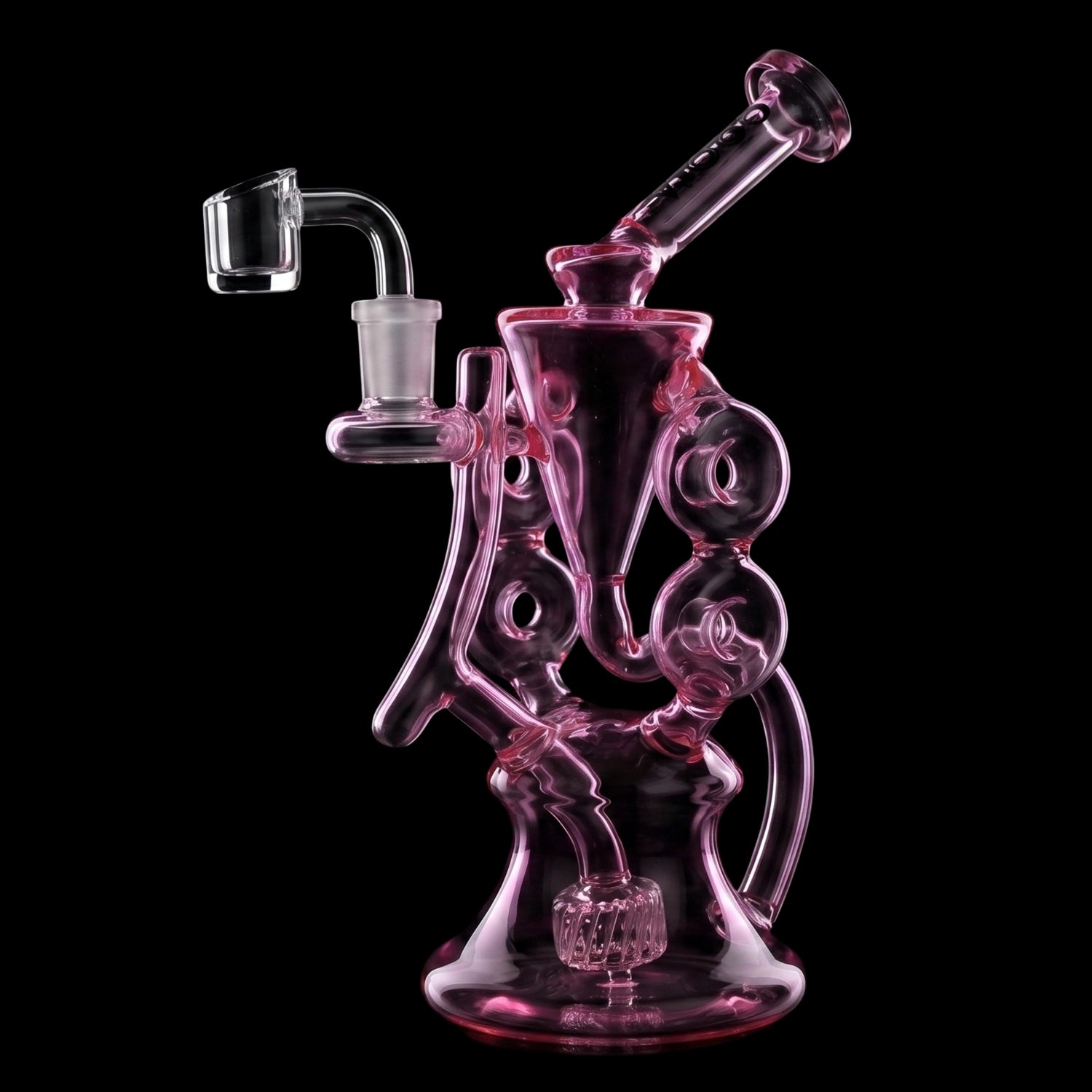 Croia Glass 10" Symmetrical Quad-Donut Klein Recycler Dab Rig | Croia Glass
