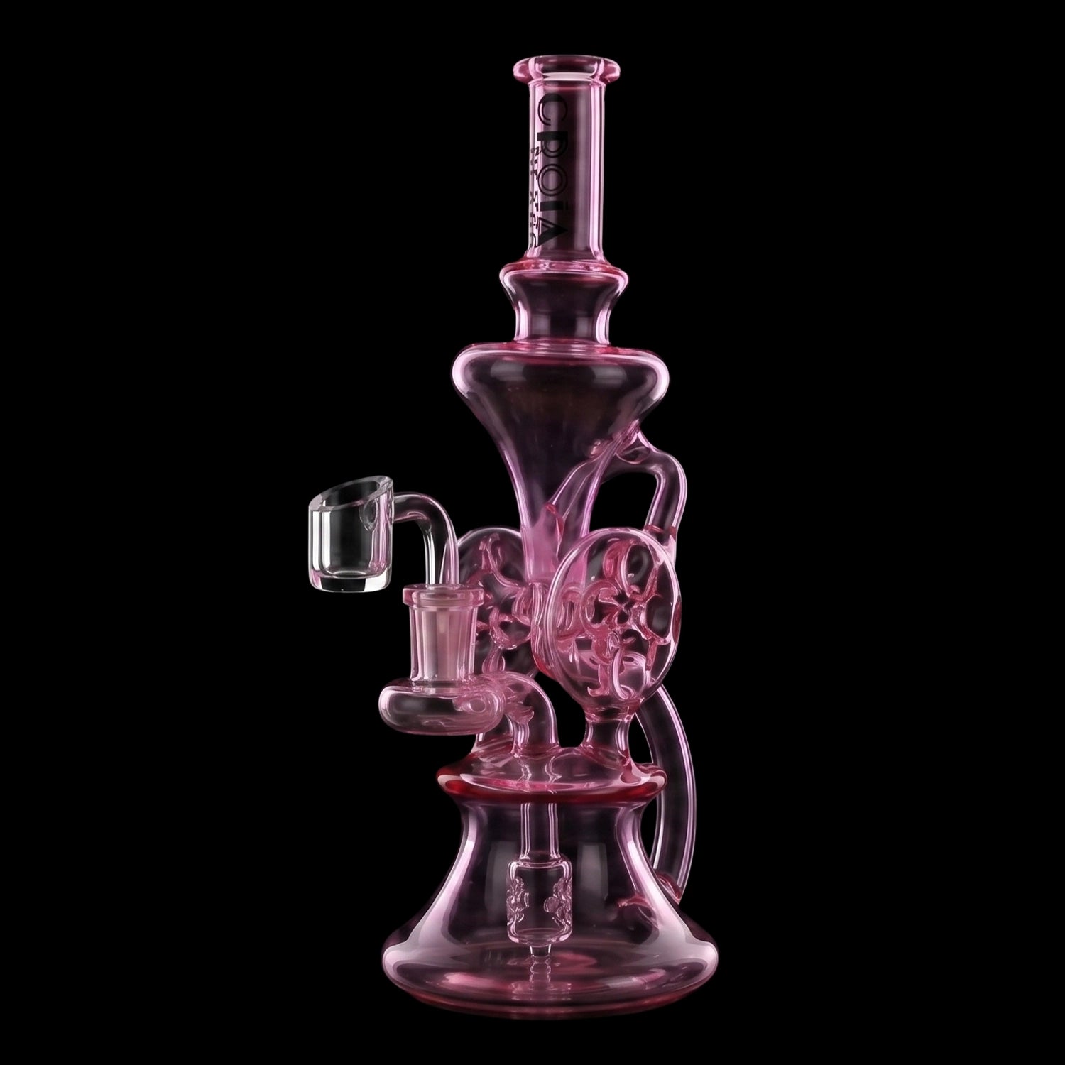 Croia Glass 10" Dual Swiss Perc Klein Recycler Dab Rig | Croia Glass