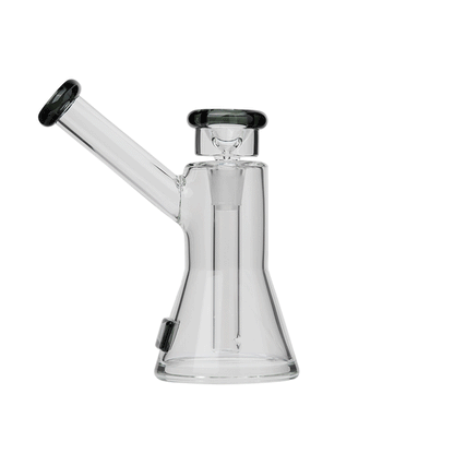 Sleek Tyson 2.0 Upper Cut Bubbler with clear glass and metallic accents, perfect for a smooth smoking experience.