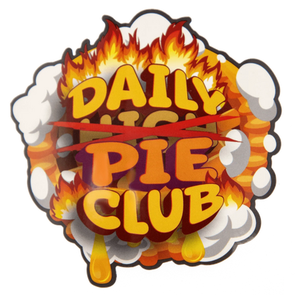 A close-up of the “Give Danks” Smoking Box with text that reads “Daily Pie Club.”