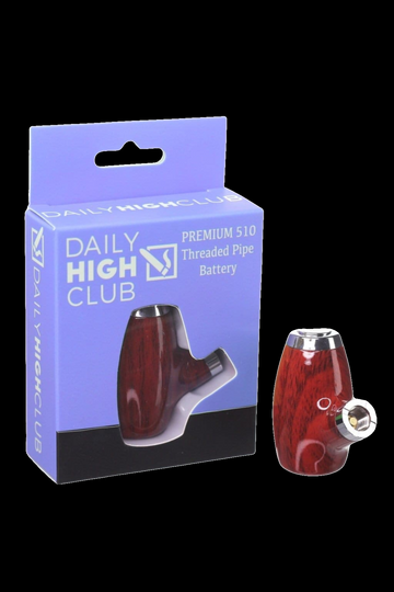 Daily High Club Wood Pipe 510 Battery - Daily High Club Wood Pipe 510 Battery