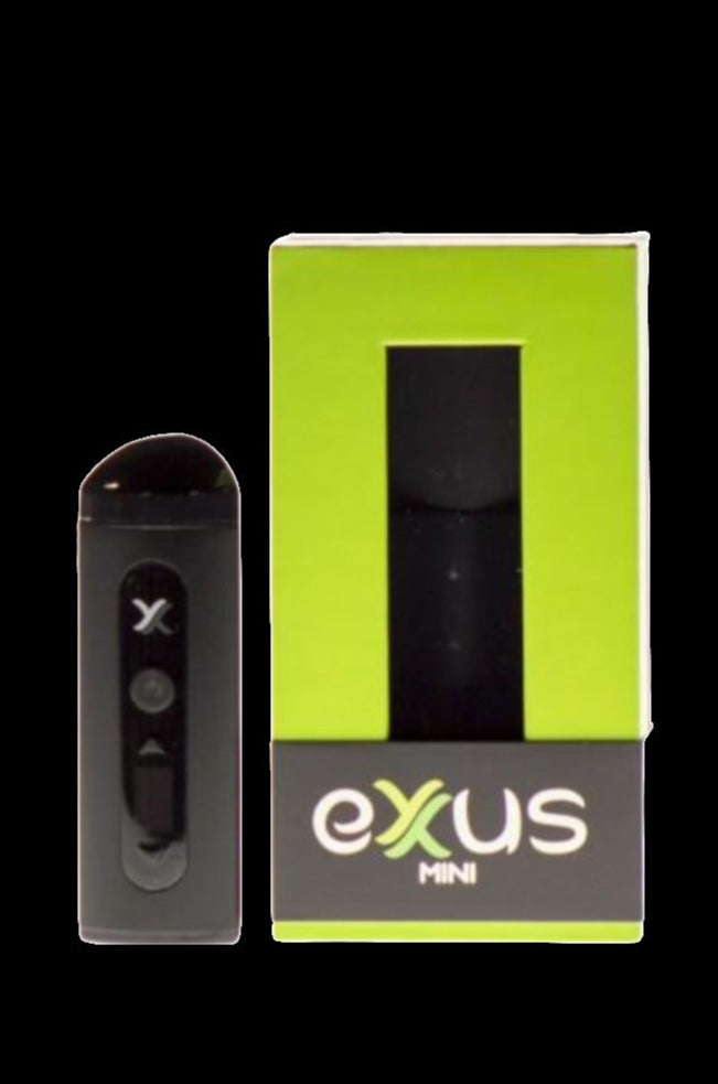 Exus Mini cannabis oil vape pen and packaging.