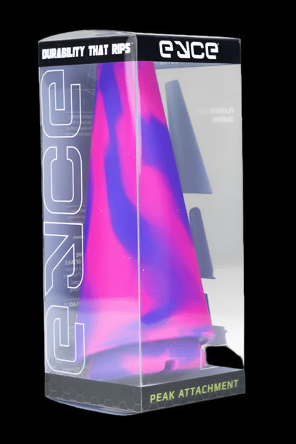 NCCE Peak attachment in retail packaging, featuring a purple and pink gradient design.