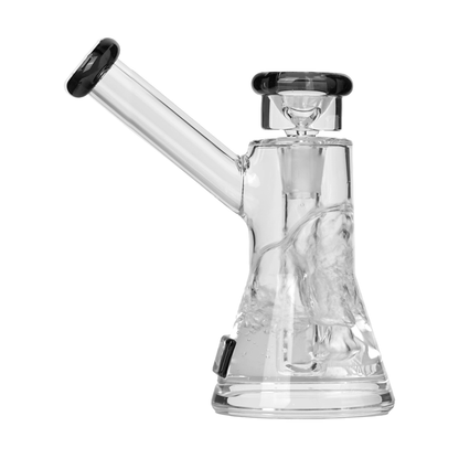 Sleek Tyson 2.0 Upper Cut Bubbler with a clear glass chamber and black accents, designed for smooth smoking.