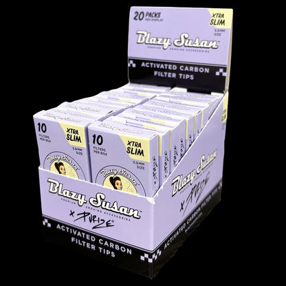 Blazy Susan Purize Activated Carbon Filter Tips - 10ct - Display Box