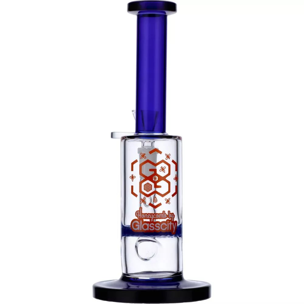 Smoke Cartel Straight Tube Colored Glass Bong | Blue