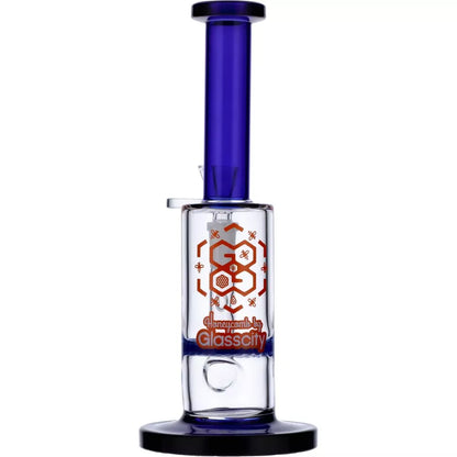 Smoke Cartel Straight Tube Colored Glass Bong | Blue