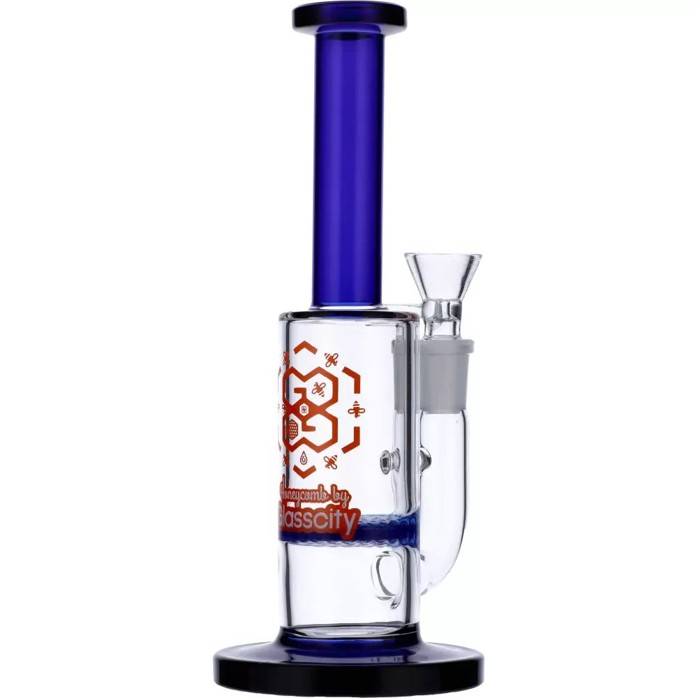 Smoke Cartel Straight Tube Colored Glass Bong | Blue