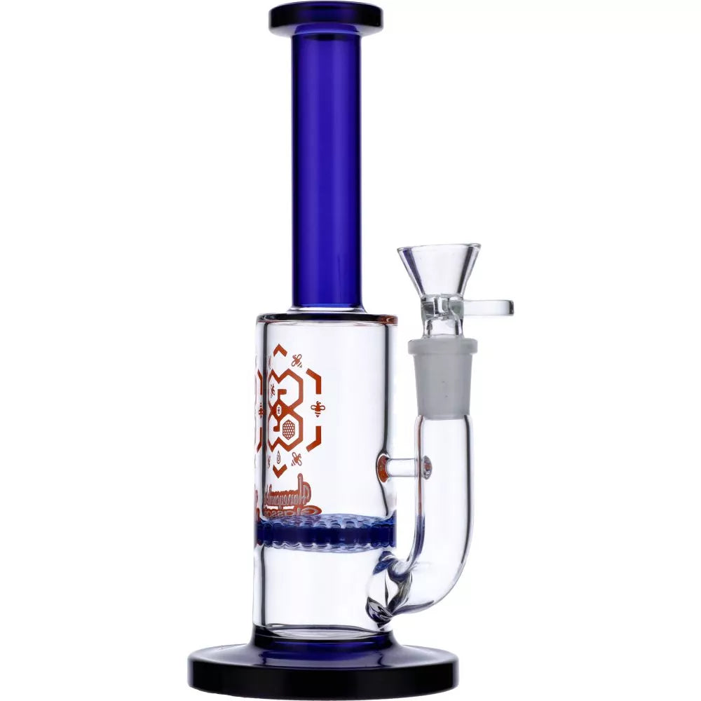 Smoke Cartel Straight Tube Colored Glass Bong | Blue