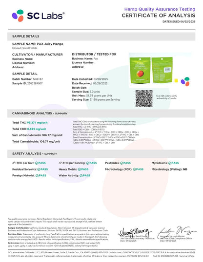 PAX High Purity D9 THC Gummies | 100mg | 10pc Pack