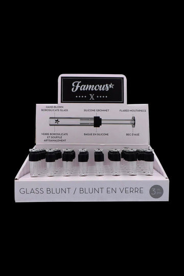 Famous X Glass Blunt Tray of 48 - Famous X Glass Blunt Tray of 48