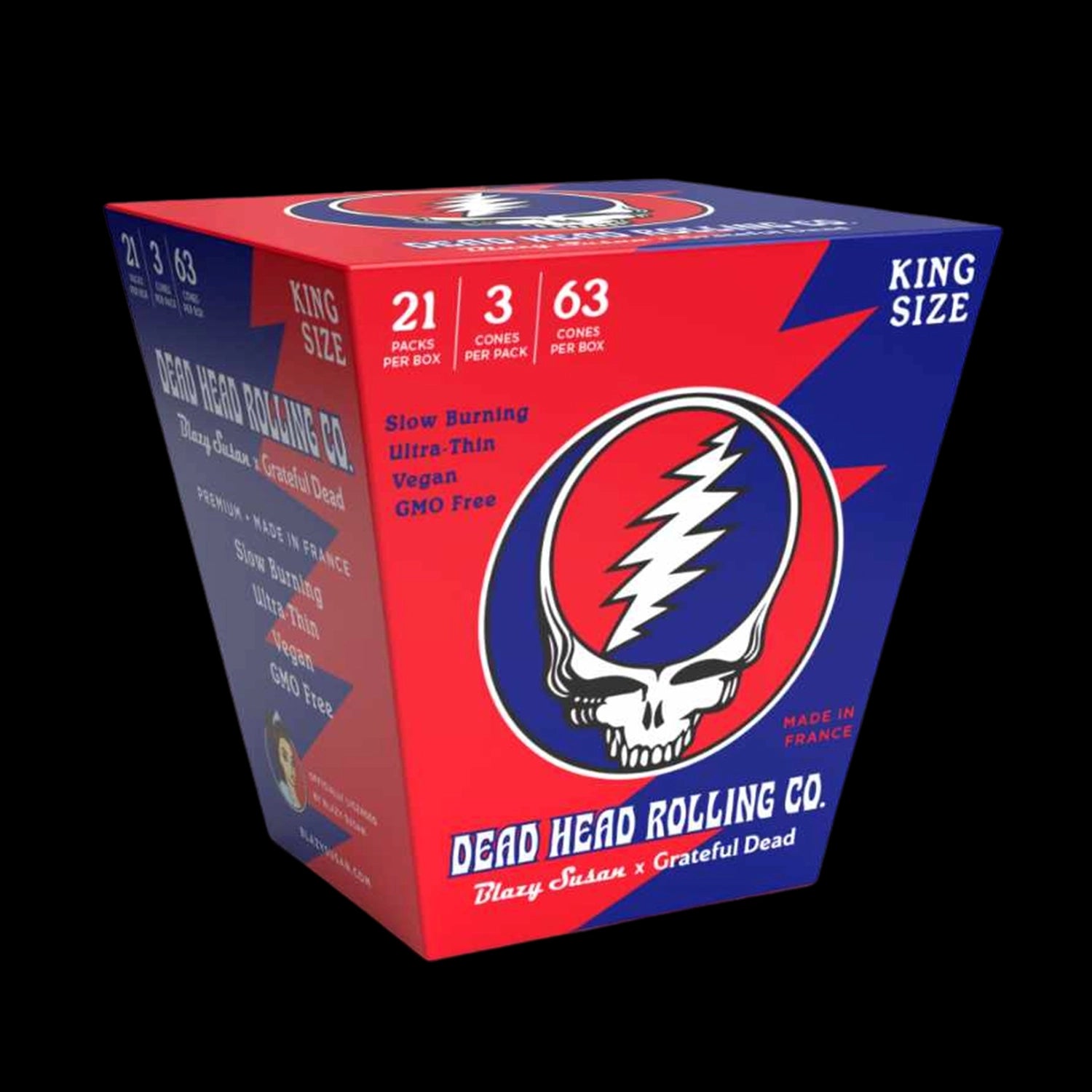 Blazy Susan Grateful Dead Pre-Rolled Cones - King Size - Display Box