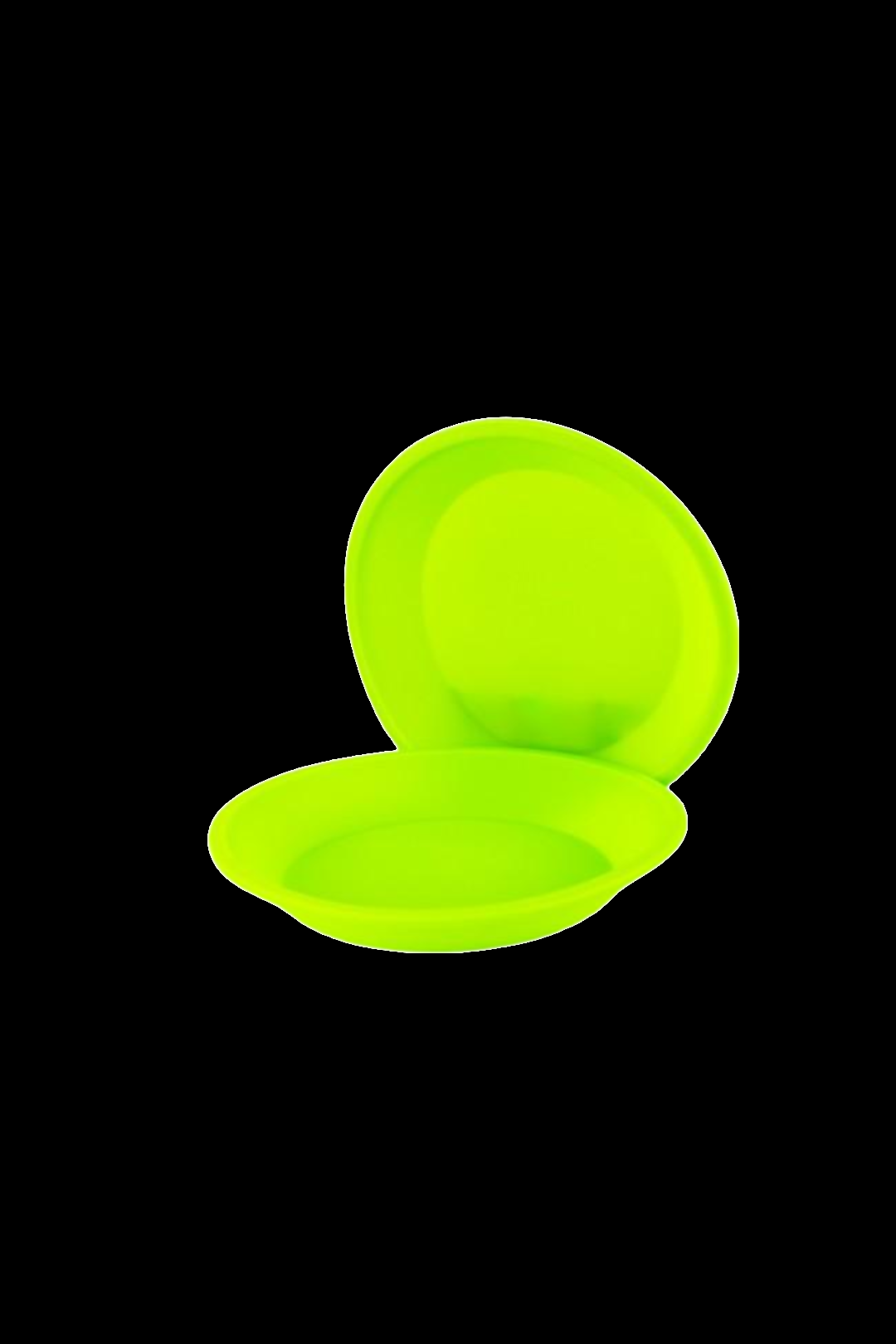 Glowing green cannabis one-hitter pipe.