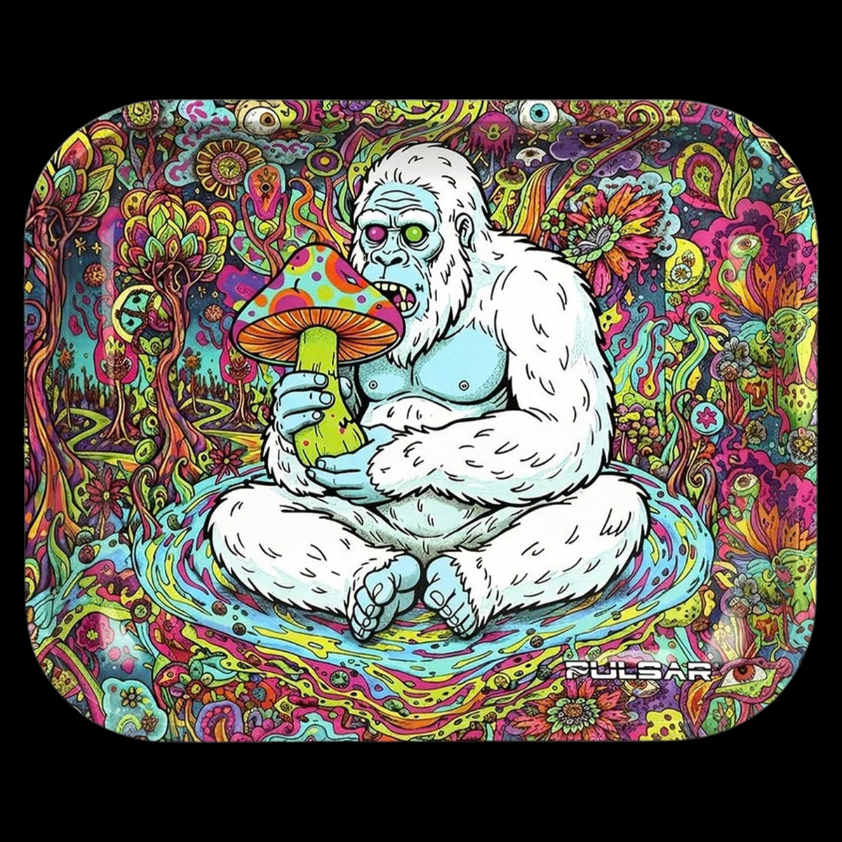 Pulsar Metal Rolling Tray - Trippin' Yeti / 13"x 11"