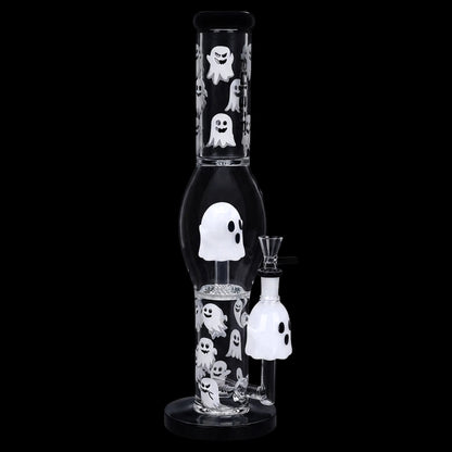 Pulsar Glow In the Dark "Ghosty" Glass Bong - 15.25" / 14mm F