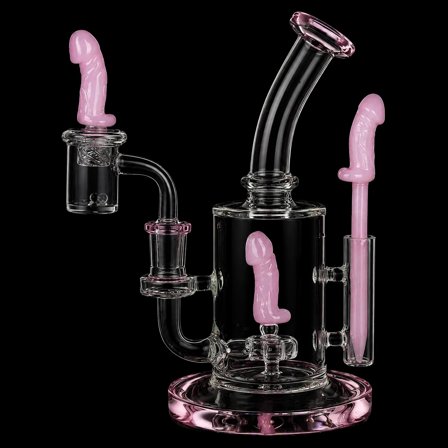 SeshGear Danger Noodle Glass Dab Rig Set - 8.25" / 14mm F