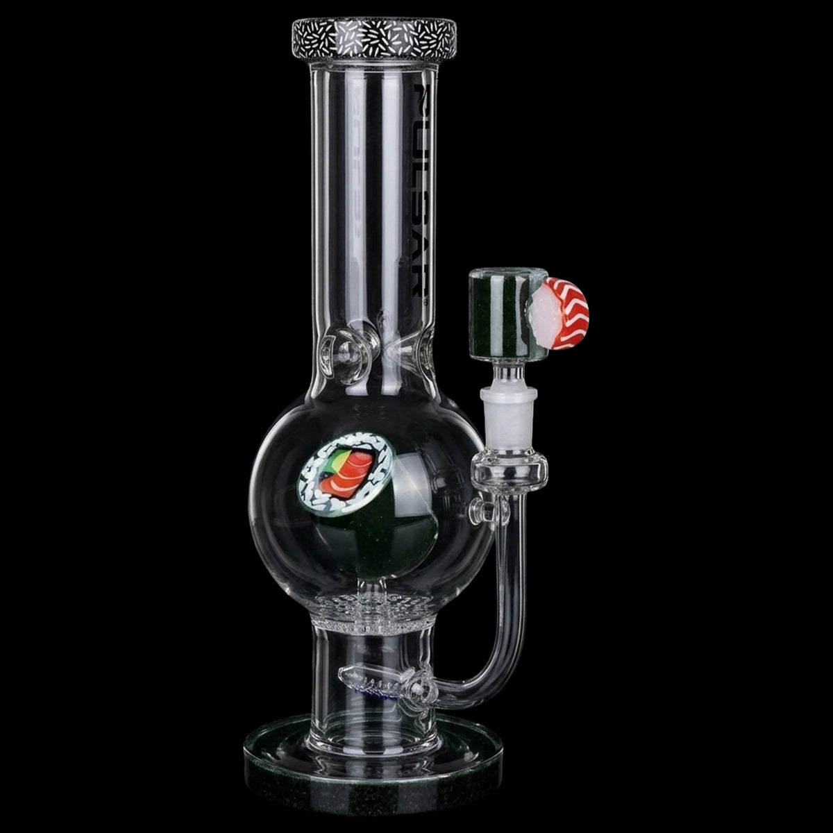 Pulsar Sushi Time Bubble Base Glass Bong - 12.5" / 14mm F