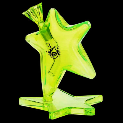 Pulsar Star Power Glass Bong - 6.5" / 14mm F / Green