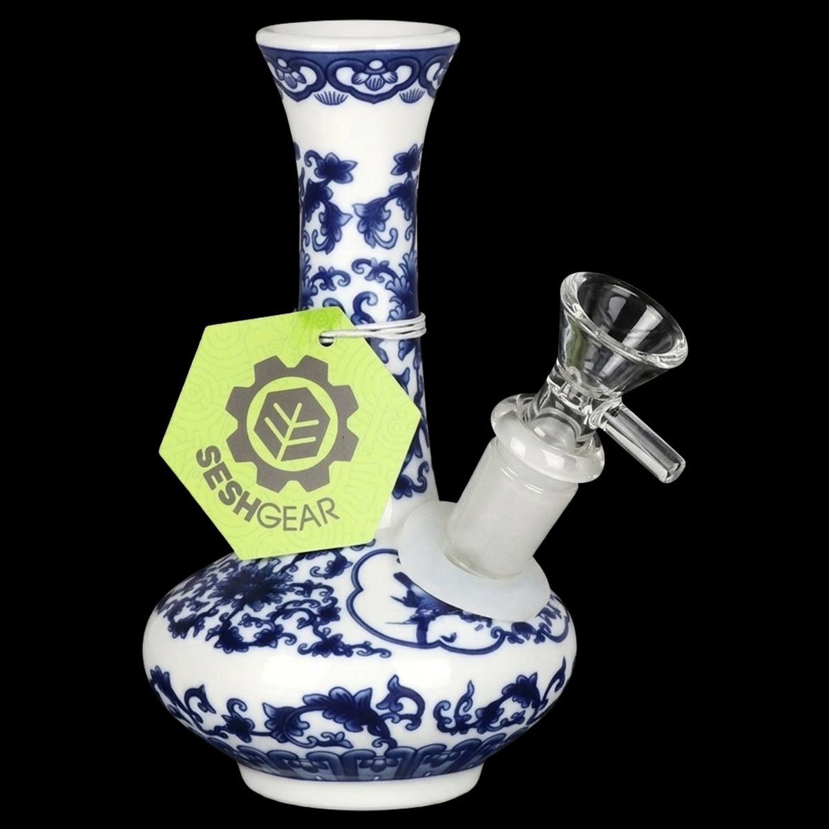 SeshGear Chinese Vase Ceramic Bong - 5.5" / 14mm F / Oval Base