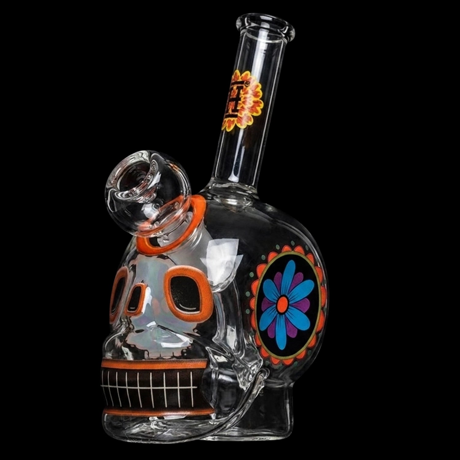 Dia De Los Muertos Skull Bong 6.1"