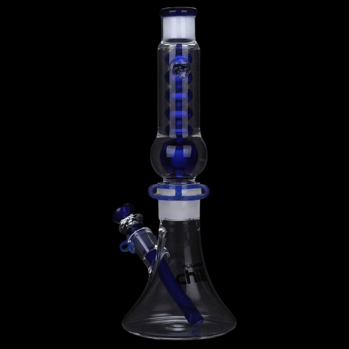 Pulsar Chillr Glycerin Beaker Glass Bong - 13" / 14mm F / Blue