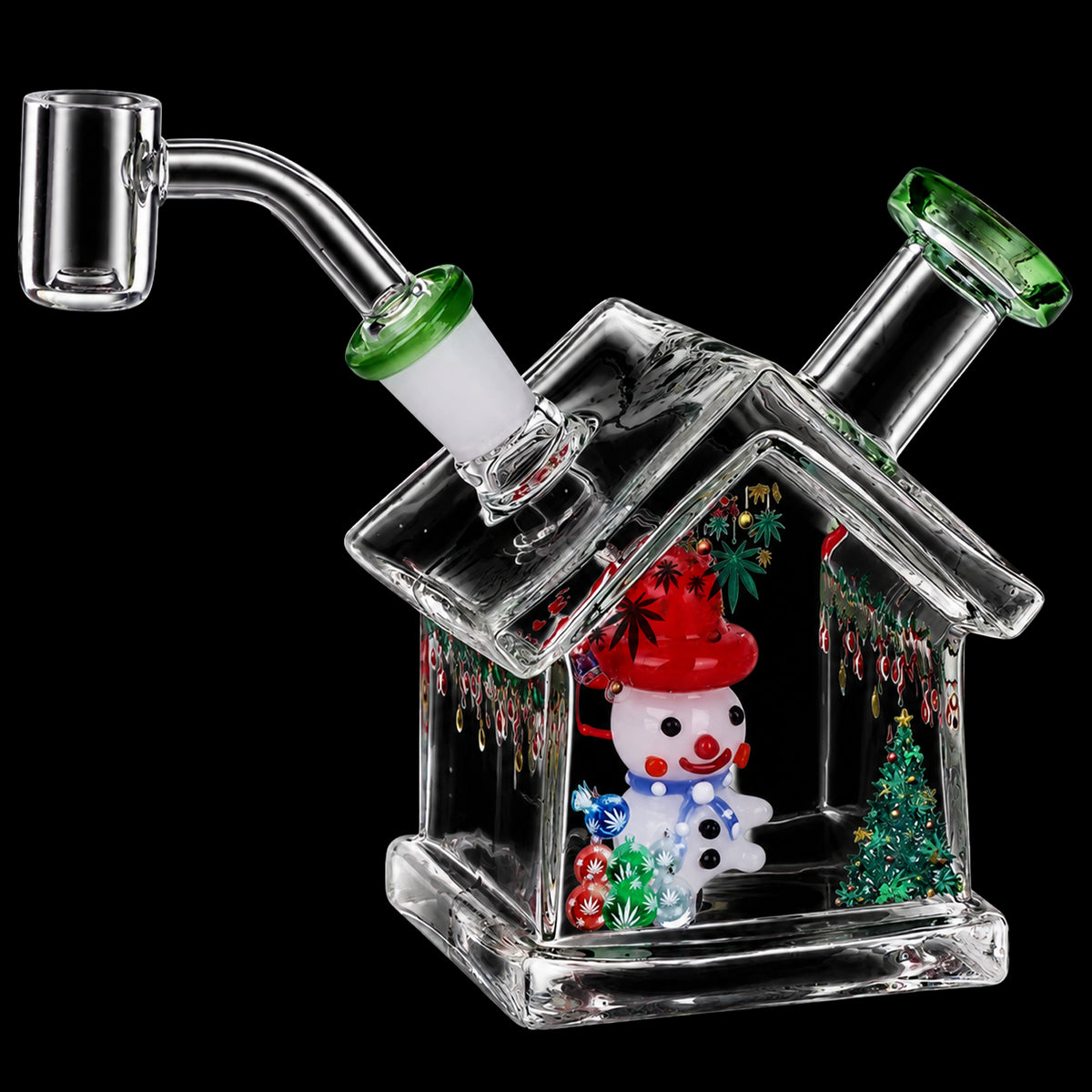 Pulsar Christmas House Party Glass Dab Rig - 4.5" / 14mm F