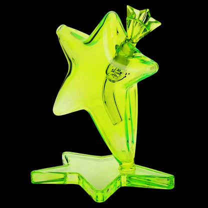Pulsar Star Power Glass Bong - 6.5" / 14mm F / Green