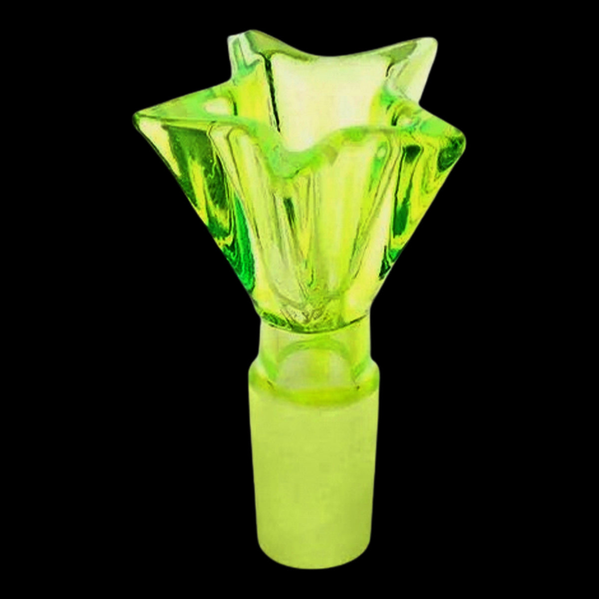 Pulsar Star Power Glass Bong - 6.5" / 14mm F / Green