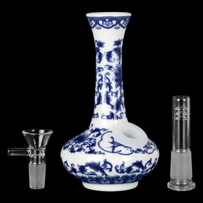 SeshGear Chinese Vase Ceramic Bong - 5.5" / 14mm F / Oval Base