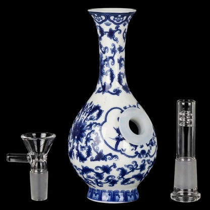 SeshGear Chinese Vase Ceramic Bong -  5.75" / 14mm F / Bubble Base