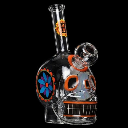 Dia De Los Muertos Skull Bong 6.1"