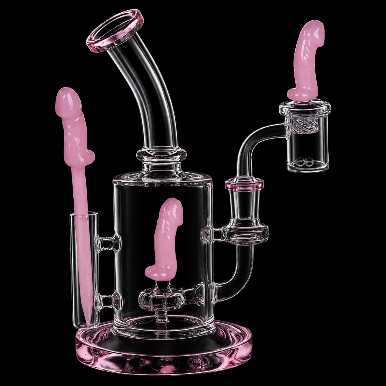 SeshGear Danger Noodle Glass Dab Rig Set - 8.25" / 14mm F