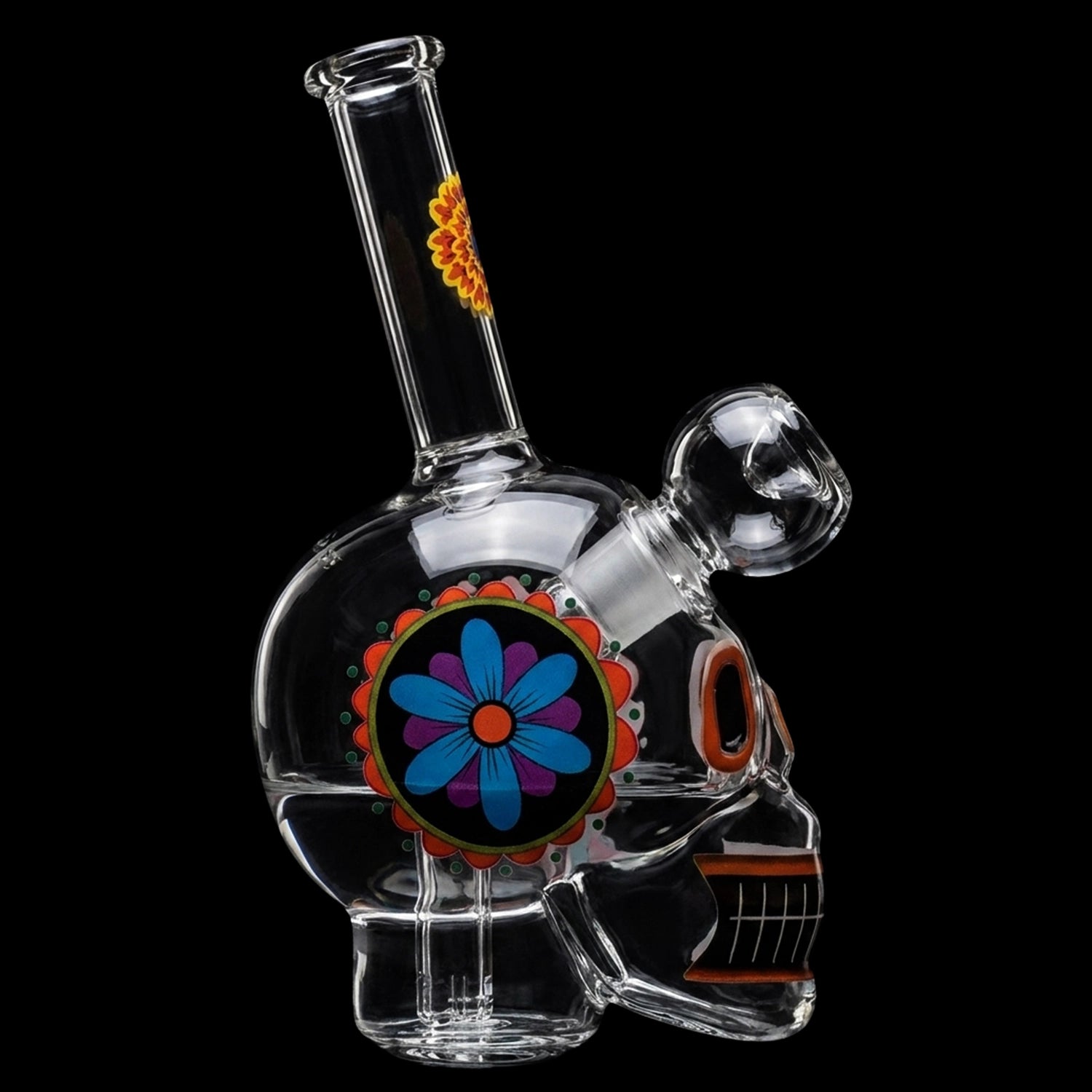Dia De Los Muertos Skull Bong 6.1"