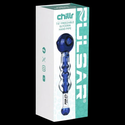 Pulsar Chillr Glycerin Glass Hand Pipe - 7.5" / Blue