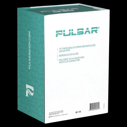 Pulsar Chillr Glycerin Beaker Glass Bong - 13" / 14mm F / Blue