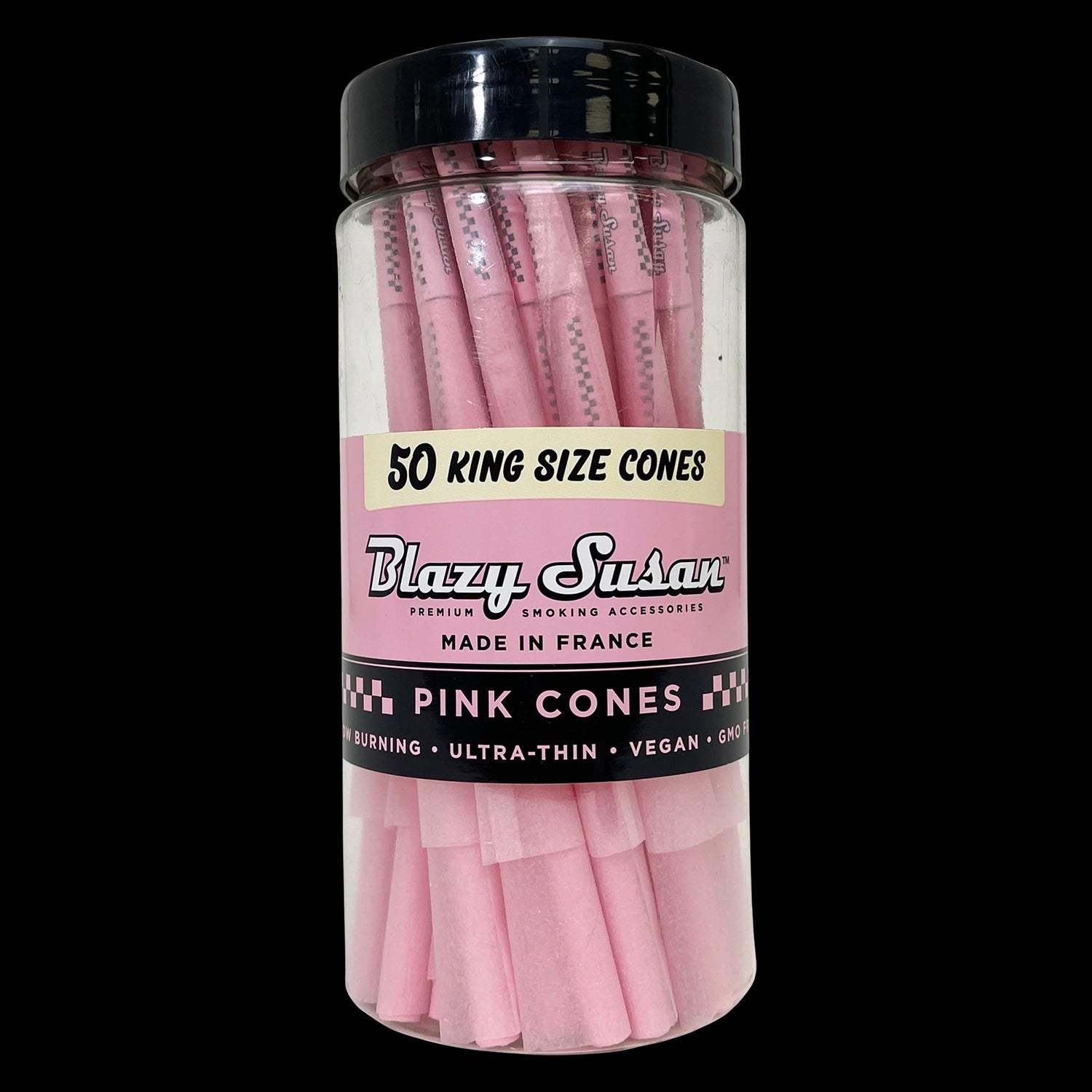 Blazy Susan King Size Pink Pre Rolled Cones - 50 Count