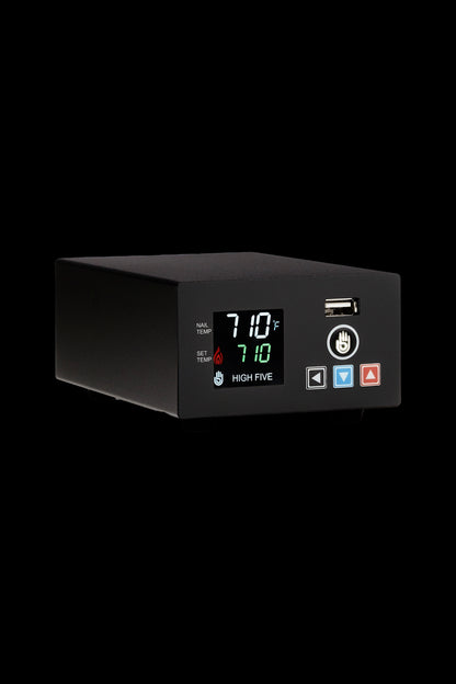 Digital temperature control box for a dab rig with a display showing 710°F.