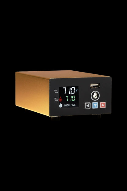 Digital dab nail temperature control box displaying 710°F.