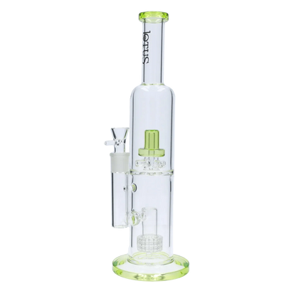 Smoke Cartel Dual Perc with Colour Accents Bong - 15 in.