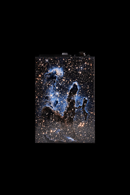 Nebula-themed rolling tray with a detailed space scene.